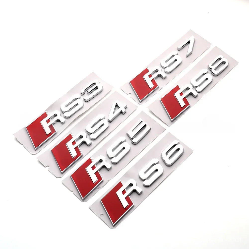 Sigle Audi RS3 RS4 RS5 RS6 RS7 RS8