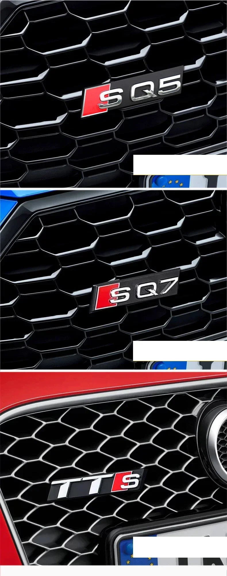 Sigle Grille Audi Q3 Q5 Q7 Q8 TTS TTRS