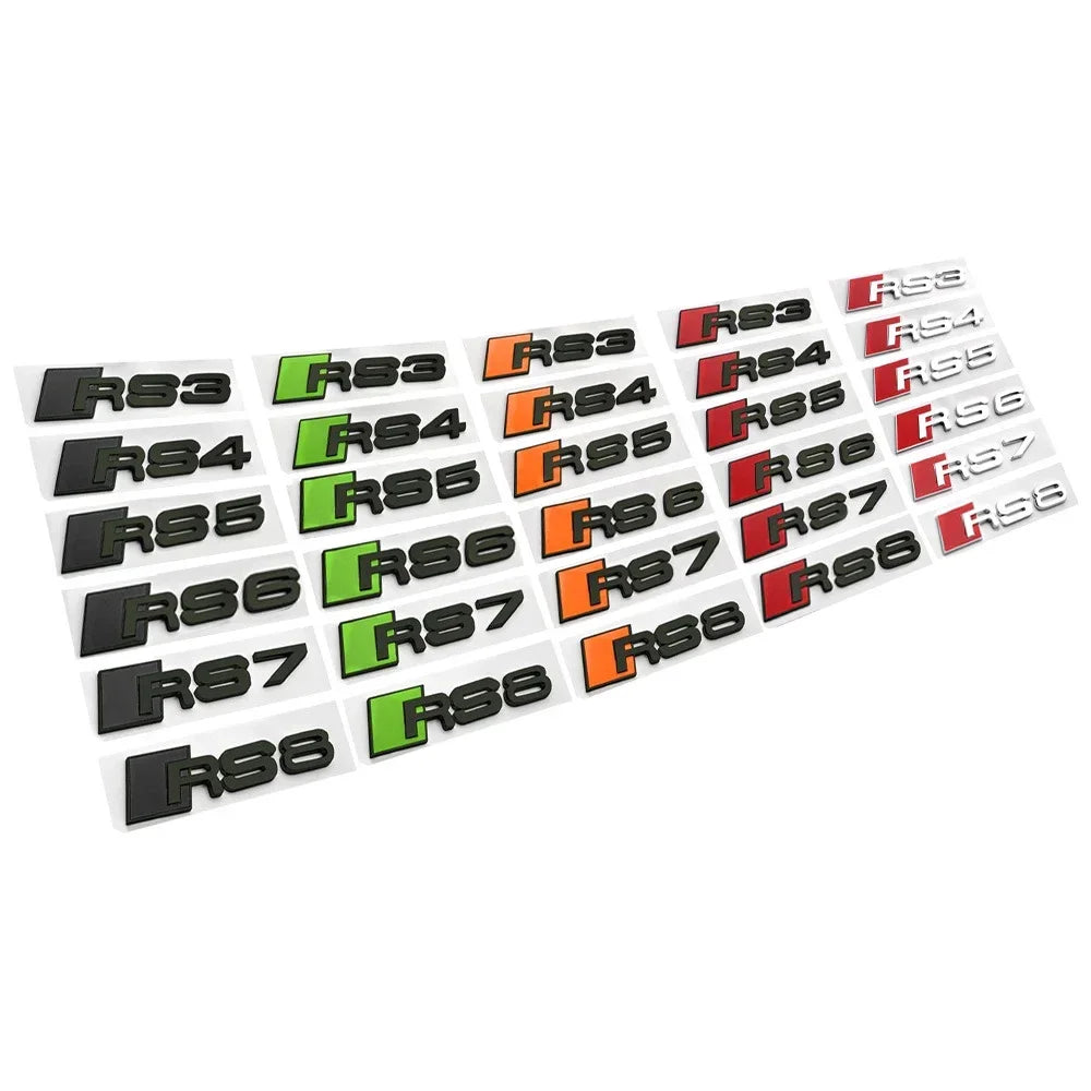 Sigle Audi RS3 RS4 RS5 RS6 RS7 RS8