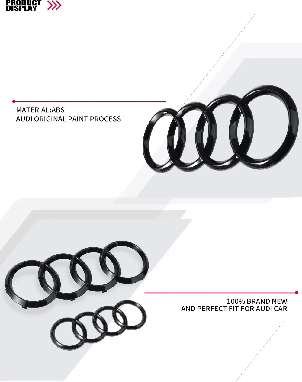 Logo Audi Av & Arr A3, A4, A5, A6, A7, A8