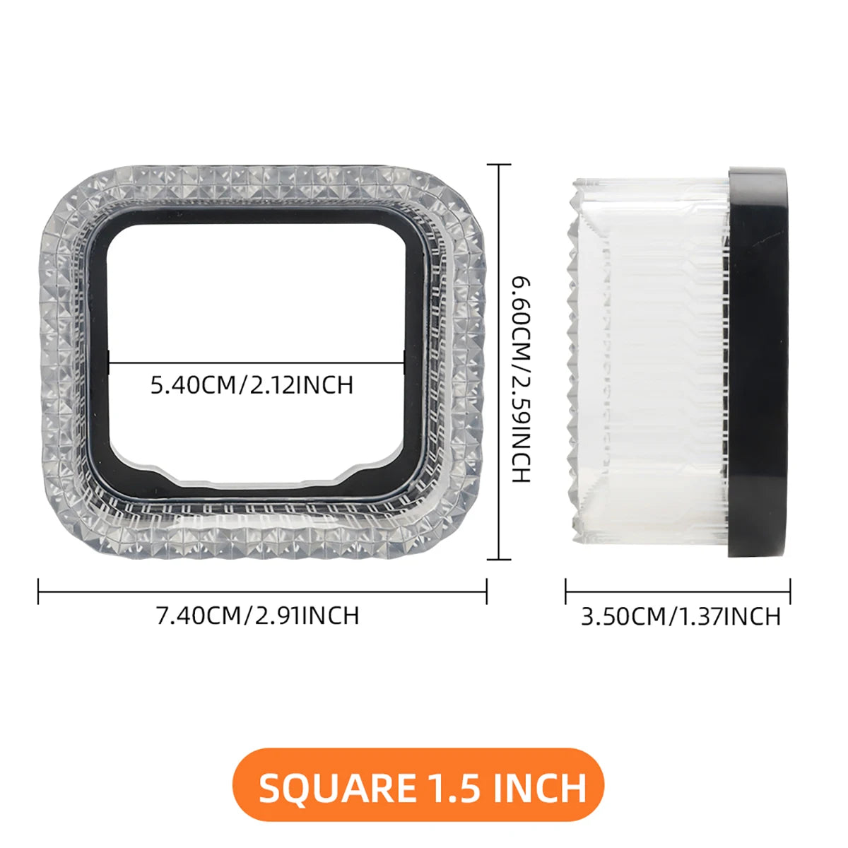 Angel Eye style Crystal Carré & Rond