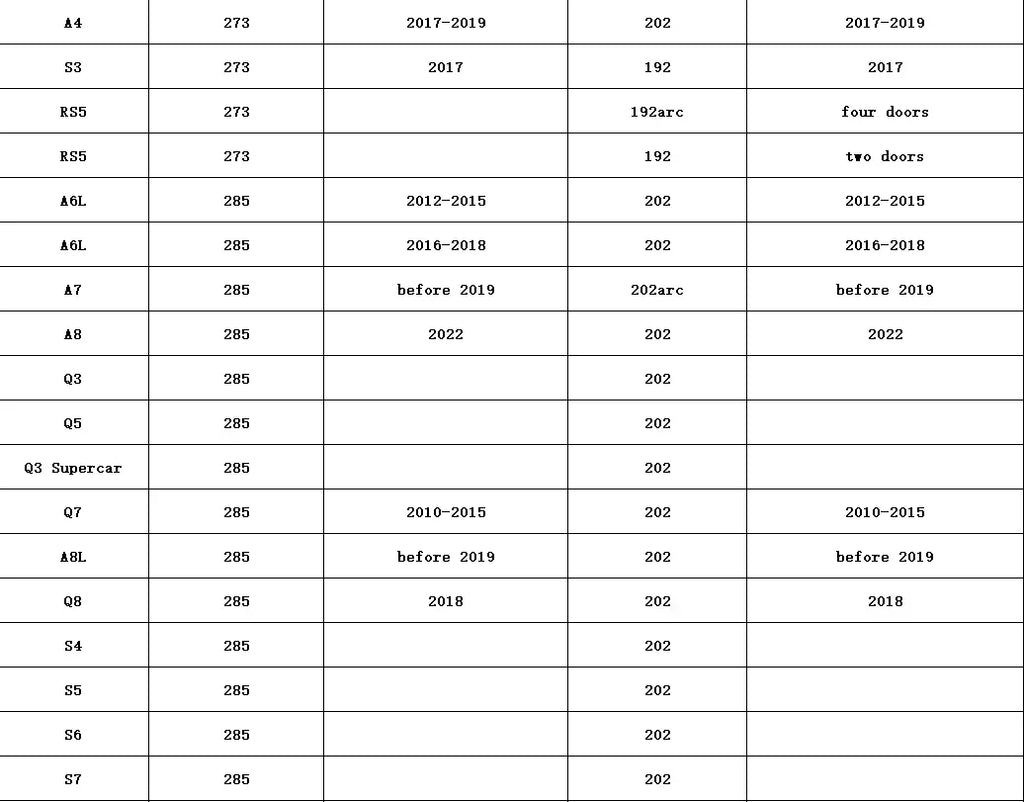 Logo Audi Av & Arr A3, A4, A5, A6, A7, A8